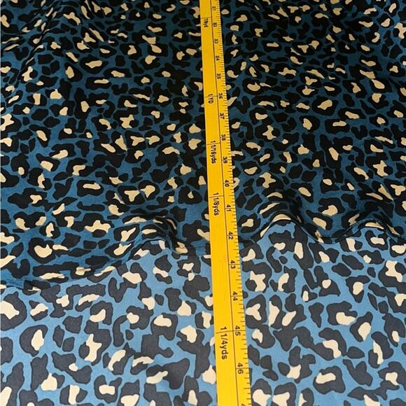 BCBGeneration Stardust Cheetah Animal Print Cocktail Medi Dress Blue Green Sz L - Picture 8 of 9